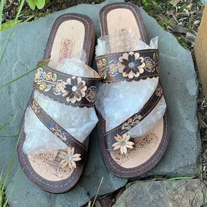 NWOT .Bohemian Leather Sandals